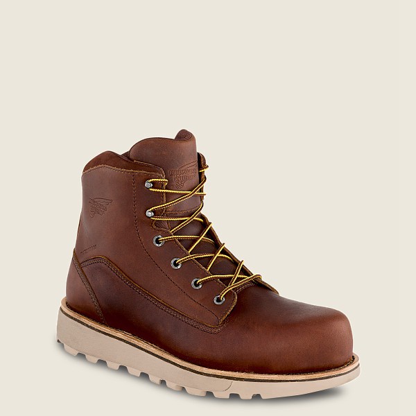 Red Wing Safety Boots Traction Tred Lite - 6-inch Waterproof Toe - Brown - Mens FCR052371